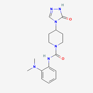 molecular formula C16H22N6O2 B6890855 N-[2-(dimethylamino)phenyl]-4-(5-oxo-1H-1,2,4-triazol-4-yl)piperidine-1-carboxamide 