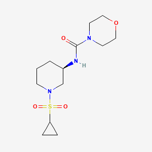 molecular formula C13H23N3O4S B6890895 N-[(3R)-1-cyclopropylsulfonylpiperidin-3-yl]morpholine-4-carboxamide 