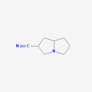 Hexahydro-1H-pyrrolizine-2-carbonitrile