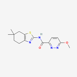 molecular formula C15H18N4O2S B6891785 N-(6,6-dimethyl-5,7-dihydro-4H-1,3-benzothiazol-2-yl)-6-methoxypyridazine-3-carboxamide 