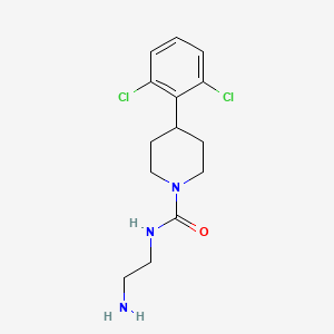 molecular formula C14H19Cl2N3O B6891836 N-(2-aminoethyl)-4-(2,6-dichlorophenyl)piperidine-1-carboxamide 