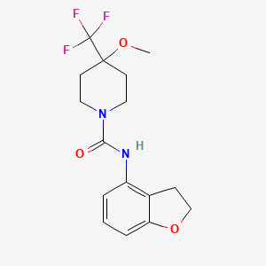 molecular formula C16H19F3N2O3 B6891864 N-(2,3-dihydro-1-benzofuran-4-yl)-4-methoxy-4-(trifluoromethyl)piperidine-1-carboxamide 