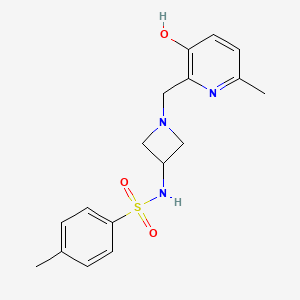 molecular formula C17H21N3O3S B6892251 N-[1-[(3-hydroxy-6-methylpyridin-2-yl)methyl]azetidin-3-yl]-4-methylbenzenesulfonamide 