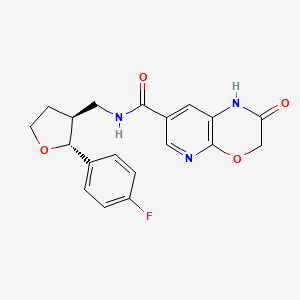 molecular formula C19H18FN3O4 B6892320 N-[[(2R,3S)-2-(4-fluorophenyl)oxolan-3-yl]methyl]-2-oxo-1H-pyrido[2,3-b][1,4]oxazine-7-carboxamide 