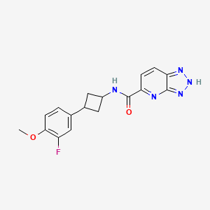 molecular formula C17H16FN5O2 B6893104 N-[3-(3-fluoro-4-methoxyphenyl)cyclobutyl]-2H-triazolo[4,5-b]pyridine-5-carboxamide 