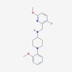 molecular formula C19H24FN3O2 B6893296 N-[(3-fluoro-6-methoxypyridin-2-yl)methyl]-1-(2-methoxyphenyl)piperidin-4-amine 