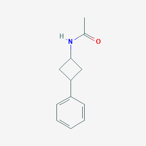 molecular formula C12H15NO B6893499 N-(3-phenylcyclobutyl)acetamide 