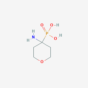 molecular formula C5H12NO4P B6893507 (4-Aminooxan-4-yl)phosphonicacid 