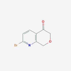 molecular formula C8H6BrNO2 B6893534 2-bromo-5H,6H,8H-pyrano[3,4-b]pyridin-5-one 