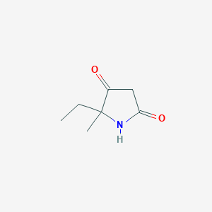 molecular formula C7H11NO2 B6893577 5-Ethyl-5-methylpyrrolidine-2,4-dione 