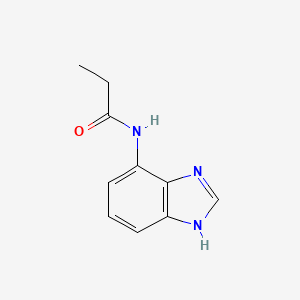 molecular formula C10H11N3O B6893604 N-(1H-benzimidazol-4-yl)propanamide 