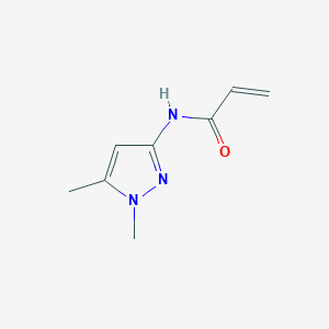 molecular formula C8H11N3O B6893634 N-(1,5-dimethylpyrazol-3-yl)prop-2-enamide 