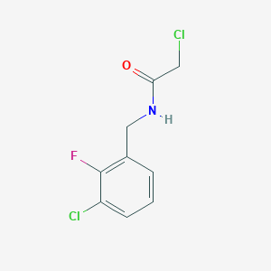 molecular formula C9H8Cl2FNO B6893660 2-Chloro-N-(3-chloro-2-fluorobenzyl)acetamide 