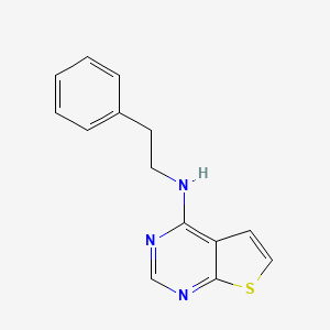 molecular formula C14H13N3S B6893681 N-(2-phenylethyl)thieno[2,3-d]pyrimidin-4-amine 