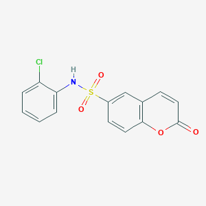 molecular formula C15H10ClNO4S B6893699 N-(2-chlorophenyl)-2-oxochromene-6-sulfonamide 