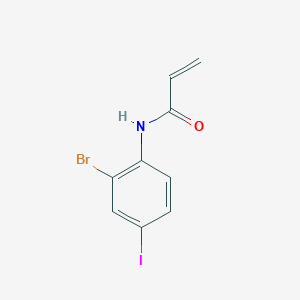 molecular formula C9H7BrINO B6893743 N-(2-bromo-4-iodophenyl)prop-2-enamide 