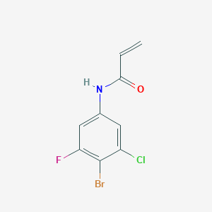 molecular formula C9H6BrClFNO B6893768 N-(4-bromo-3-chloro-5-fluorophenyl)prop-2-enamide 