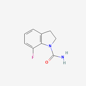 molecular formula C9H9FN2O B6893815 7-Fluoro-2,3-dihydroindole-1-carboxamide 