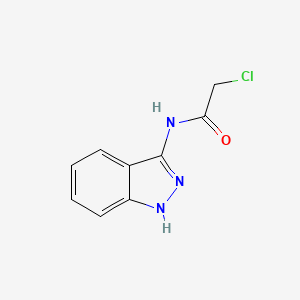 molecular formula C9H8ClN3O B6893963 2-chloro-N-(1H-indazol-3-yl)acetamide 