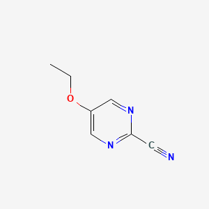 molecular formula C7H7N3O B6894006 5-Ethoxypyrimidine-2-carbonitrile 