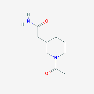 molecular formula C9H16N2O2 B6894035 2-(1-Acetylpiperidin-3-yl)acetamide 