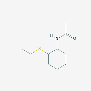 molecular formula C10H19NOS B6894072 N-(2-ethylsulfanylcyclohexyl)acetamide 