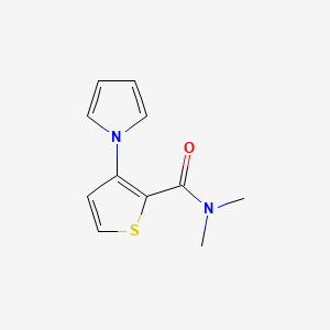 molecular formula C11H12N2OS B6894089 N,N-dimethyl-3-pyrrol-1-ylthiophene-2-carboxamide 
