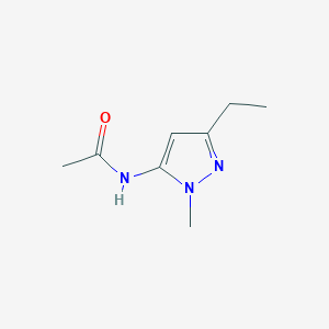 molecular formula C8H13N3O B6894104 N-(5-ethyl-2-methylpyrazol-3-yl)acetamide 