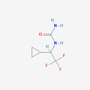 molecular formula C6H9F3N2O B6894114 (1-Cyclopropyl-2,2,2-trifluoroethyl)urea 