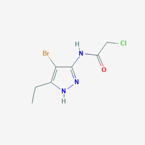 molecular formula C7H9BrClN3O B6894155 N-(4-bromo-5-ethyl-1H-pyrazol-3-yl)-2-chloroacetamide 