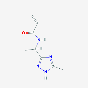 molecular formula C8H12N4O B6894197 N-[1-(5-methyl-1H-1,2,4-triazol-3-yl)ethyl]prop-2-enamide 
