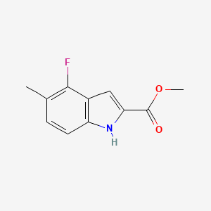 molecular formula C11H10FNO2 B6894293 methyl4-fluoro-5-methyl-1H-indole-2-carboxylate 