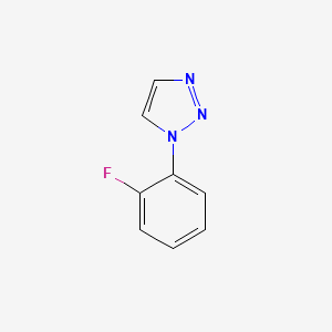 molecular formula C8H6FN3 B6894400 1-(2-Fluorophenyl)triazole 