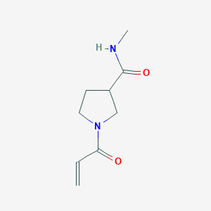 molecular formula C9H14N2O2 B6894442 N-methyl-1-prop-2-enoylpyrrolidine-3-carboxamide 