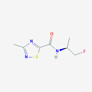 molecular formula C7H10FN3OS B6894606 N-[(2S)-1-fluoropropan-2-yl]-3-methyl-1,2,4-thiadiazole-5-carboxamide 