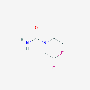 molecular formula C6H12F2N2O B6894643 1-(2,2-Difluoroethyl)-1-propan-2-ylurea 