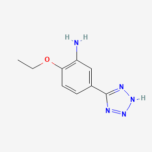 molecular formula C9H11N5O B6894697 2-ethoxy-5-(2H-tetrazol-5-yl)aniline 