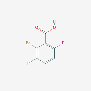 molecular formula C7H3BrFIO2 B6894698 2-Bromo-6-fluoro-3-iodobenzoic acid 