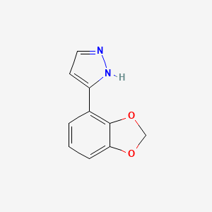 molecular formula C10H8N2O2 B6894734 5-(1,3-benzodioxol-4-yl)-1H-pyrazole 