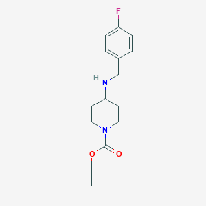 molecular formula C17H25FN2O2 B068948 tert-Butyl 4-((4-fluorobenzyl)amino)piperidine-1-carboxylate CAS No. 177948-43-5