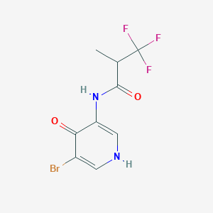 molecular formula C9H8BrF3N2O2 B6894927 N-(5-bromo-4-oxo-1H-pyridin-3-yl)-3,3,3-trifluoro-2-methylpropanamide 