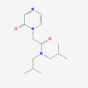molecular formula C14H23N3O2 B6894935 N,N-bis(2-methylpropyl)-2-(2-oxopyrazin-1-yl)acetamide 