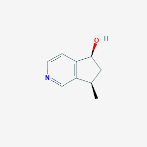 molecular formula C9H11NO B068950 (5S,7R)-7-Methyl-6,7-dihydro-5H-cyclopenta[c]pyridine-5-ol CAS No. 185067-06-5