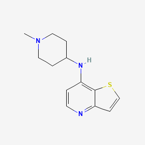 molecular formula C13H17N3S B6895039 N-(1-methylpiperidin-4-yl)thieno[3,2-b]pyridin-7-amine 