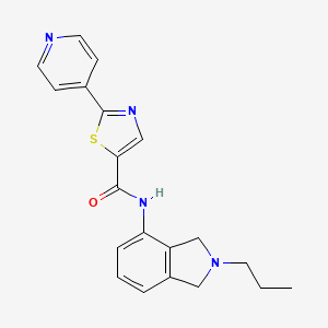 molecular formula C20H20N4OS B6895044 N-(2-propyl-1,3-dihydroisoindol-4-yl)-2-pyridin-4-yl-1,3-thiazole-5-carboxamide 