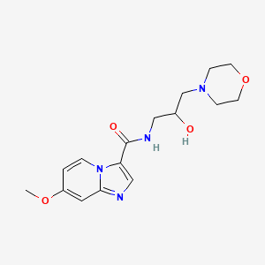 molecular formula C16H22N4O4 B6895100 N-(2-hydroxy-3-morpholin-4-ylpropyl)-7-methoxyimidazo[1,2-a]pyridine-3-carboxamide 