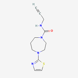 molecular formula C12H16N4OS B6895229 N-prop-2-ynyl-4-(1,3-thiazol-2-yl)-1,4-diazepane-1-carboxamide 
