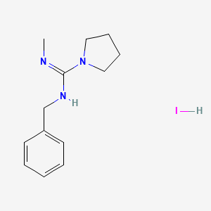 molecular formula C13H20IN3 B6895269 N-benzyl-N'-methylpyrrolidine-1-carboximidamide;hydroiodide 