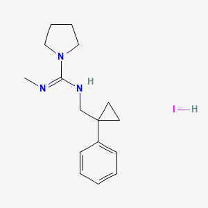 molecular formula C16H24IN3 B6895282 N'-methyl-N-[(1-phenylcyclopropyl)methyl]pyrrolidine-1-carboximidamide;hydroiodide 