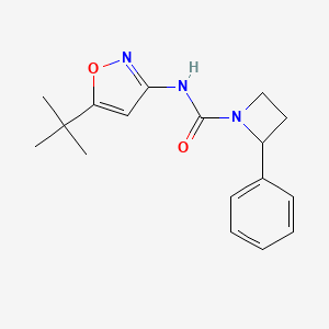 molecular formula C17H21N3O2 B6895533 N-(5-tert-butyl-1,2-oxazol-3-yl)-2-phenylazetidine-1-carboxamide 